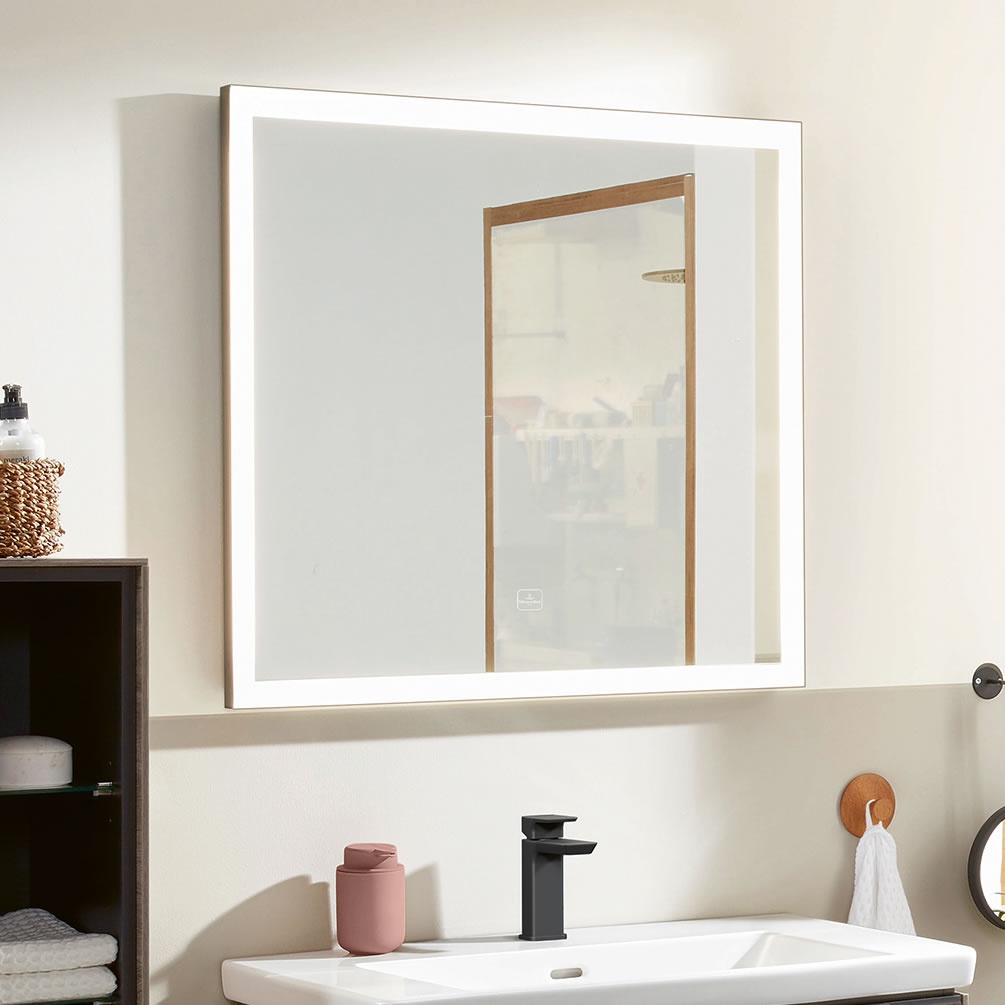 Lifestyle image of Villeroy & Boch Subway 3.0 BiColour 800 x 750mm LED Mirror